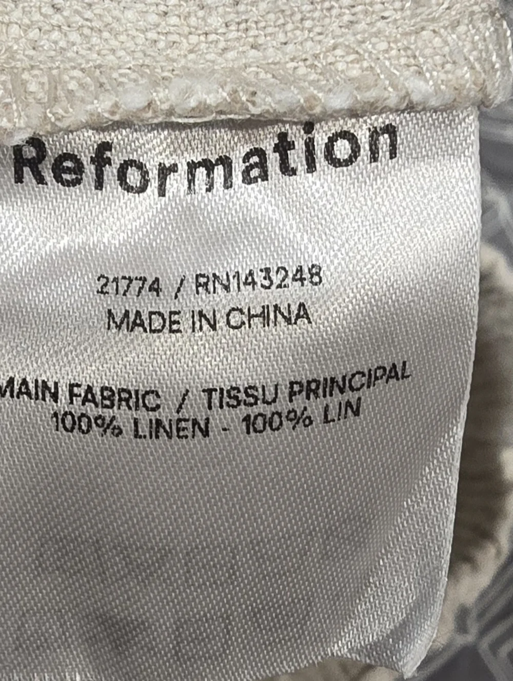 Reformation Mila Linen Shorts In Oatmeal Size Small - Picture 5 of 5